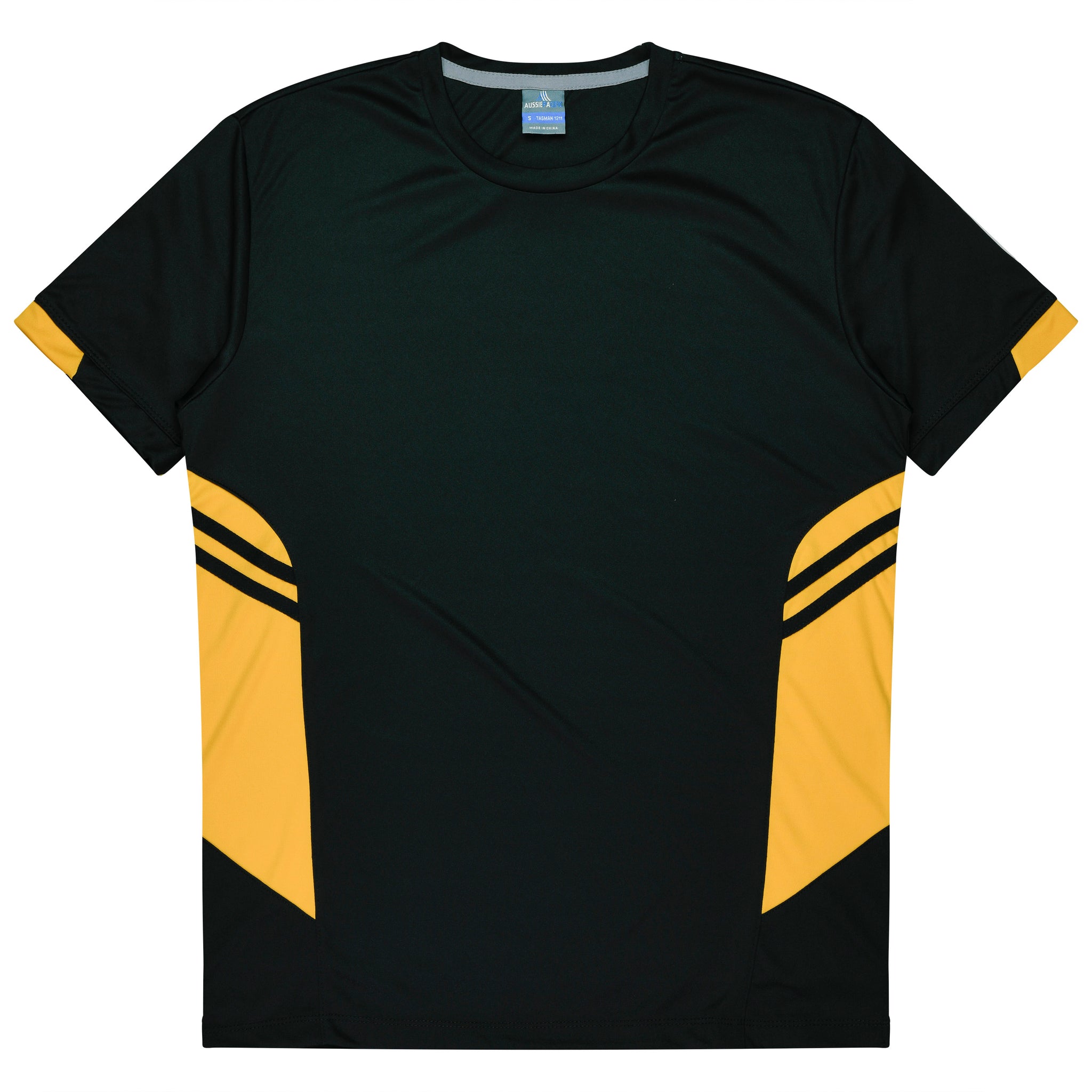 Tasman Mens Tee - Black/Gold