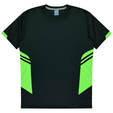 Tasman Mens Tee - Black/Neon Green