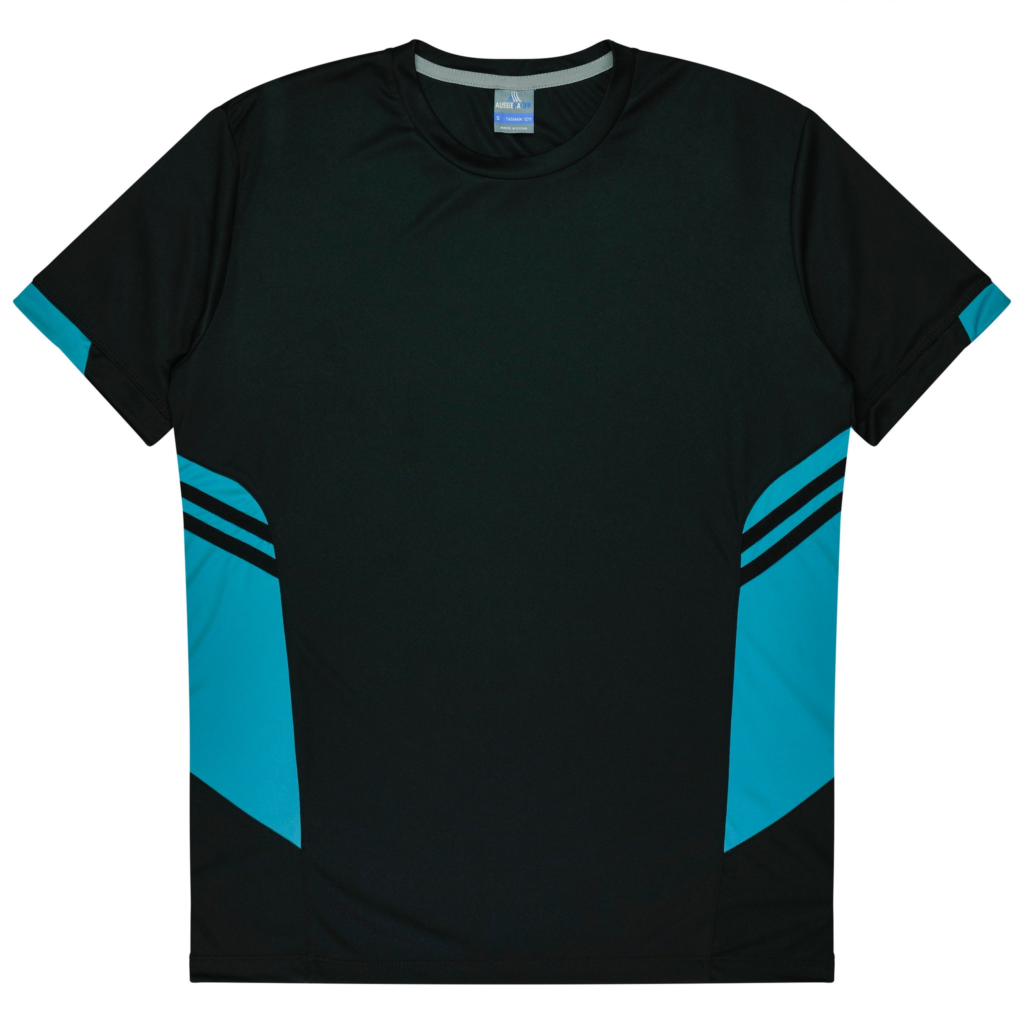 Tasman Mens Tee - Black/Teal