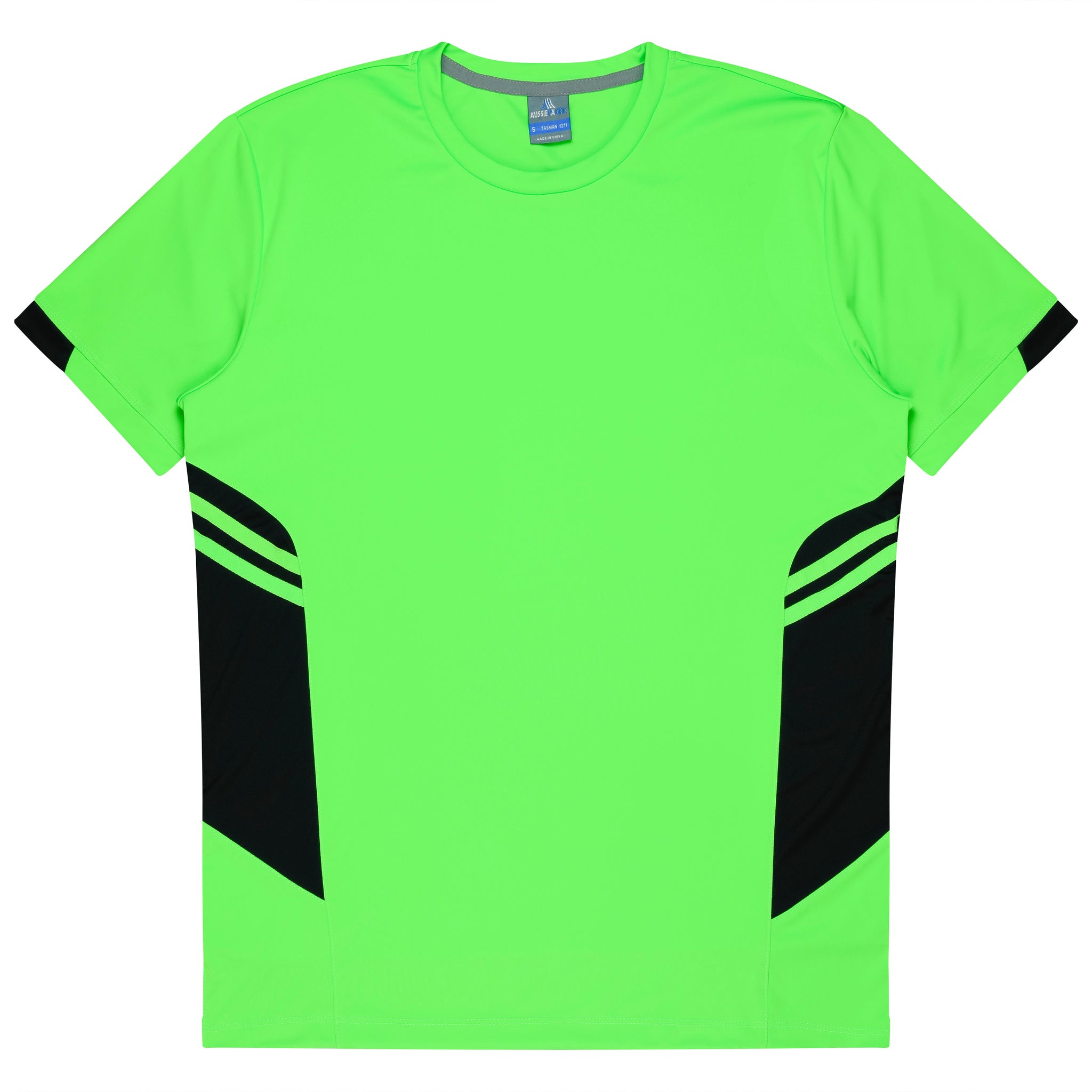 Tasman Mens Tee - Neon Green/Black