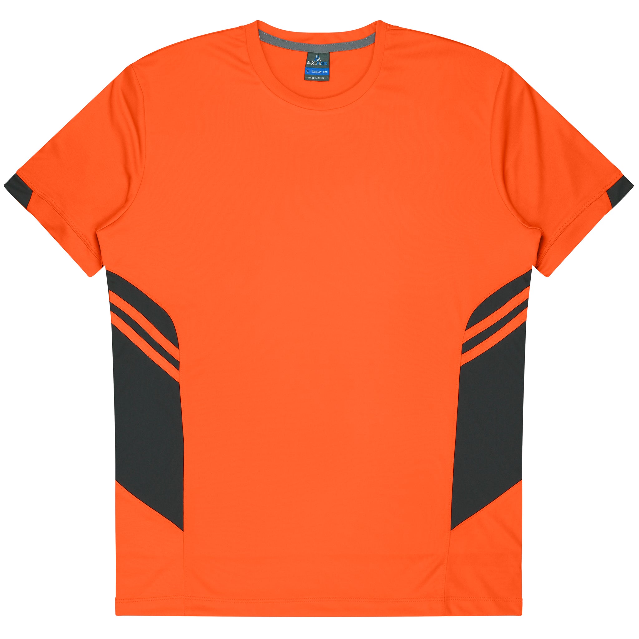 Tasman Mens Tee - Neon Orange/Slate