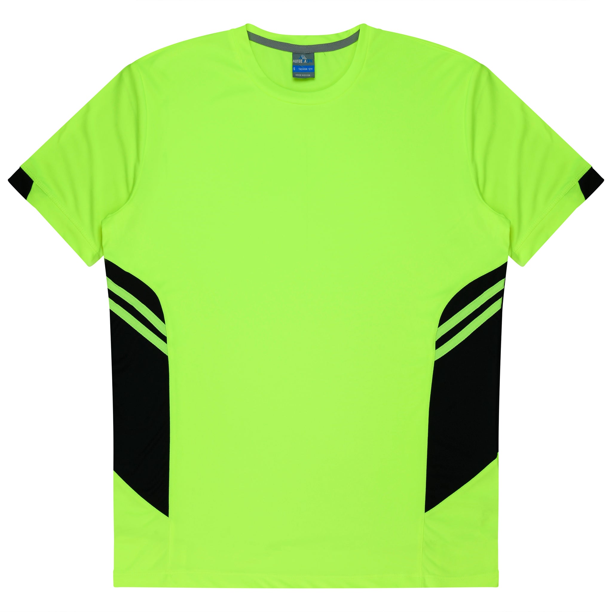 Tasman Mens Tee - Neon Yellow/Black