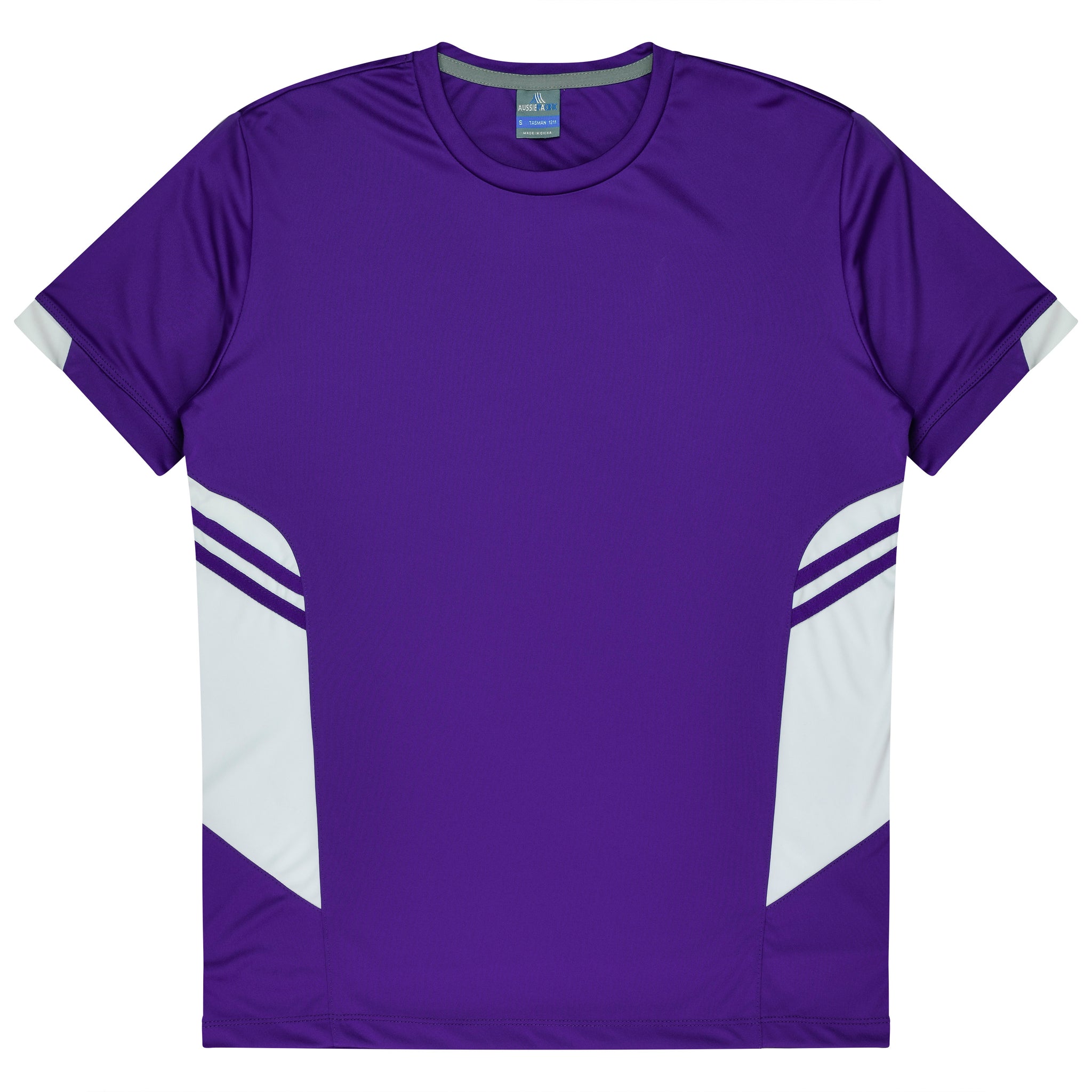 Tasman Mens Tee - Purple/White