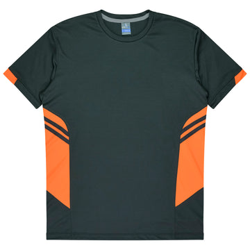 Tasman Mens Tee - Slate/Neon Orange