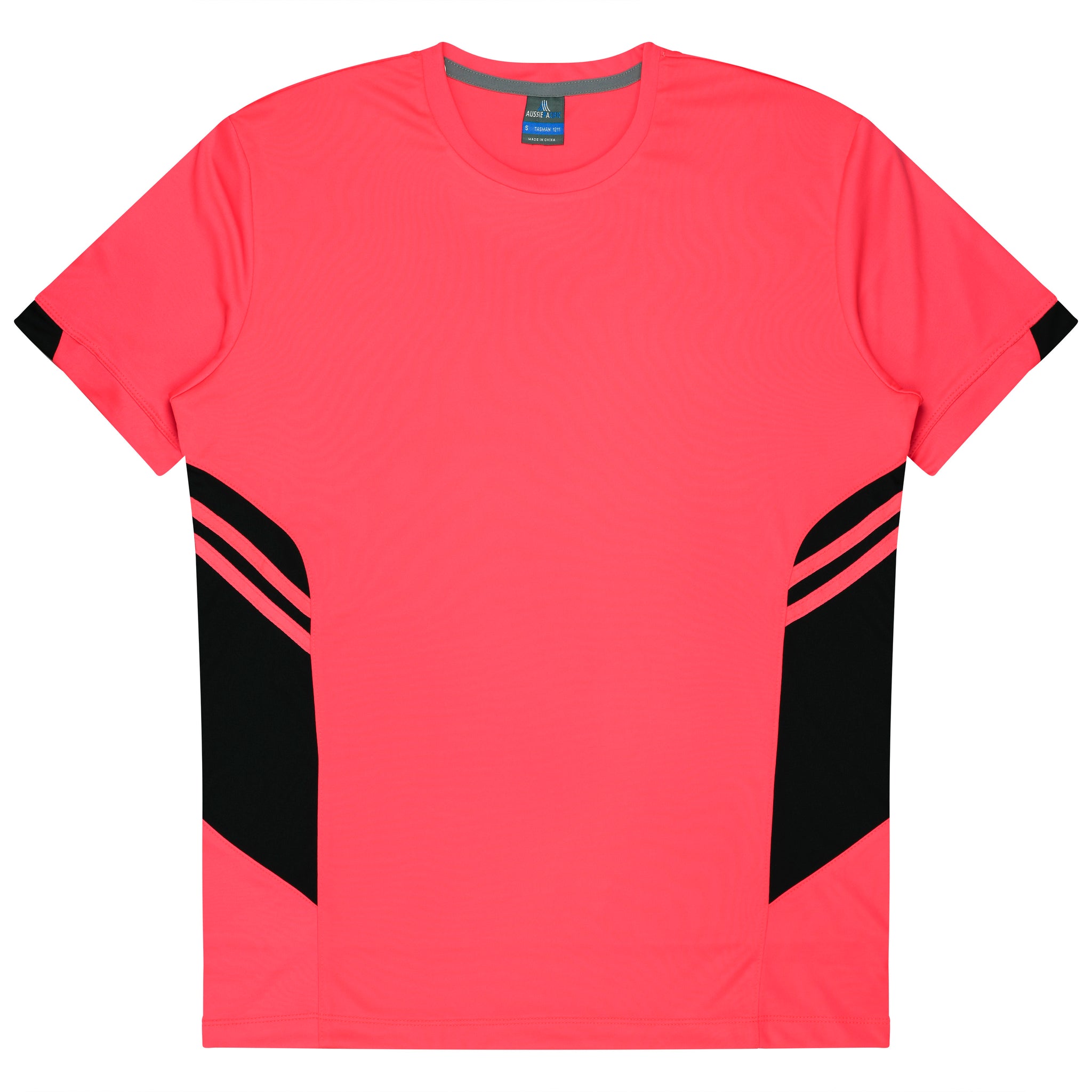 Tasman Mens Tee - Neon Pink/Black