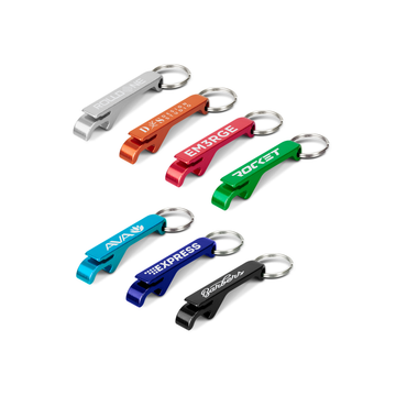 Snappy Metal Bottle Opener Key Ring