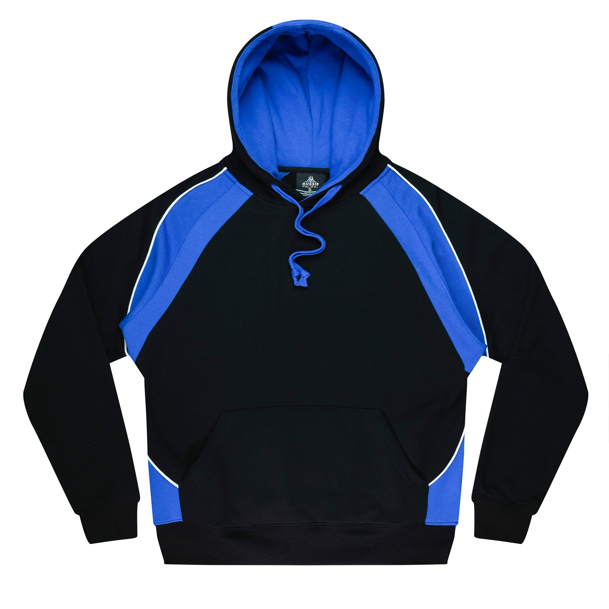 Huxley Mens Hoodie - Black/Royal/White