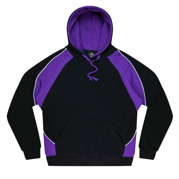 Huxley Mens Hoodie - Black/Purple/White