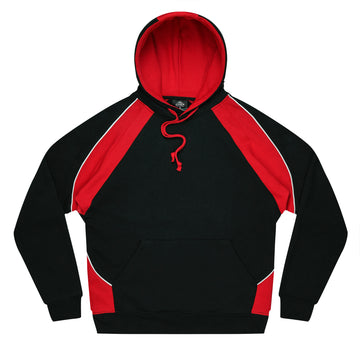 Huxley Mens Hoodie - Black/Red/White