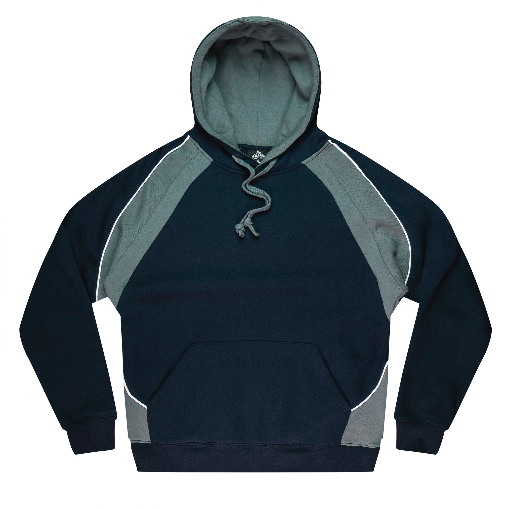 Huxley Mens Hoodie - Navy/Ashe/White