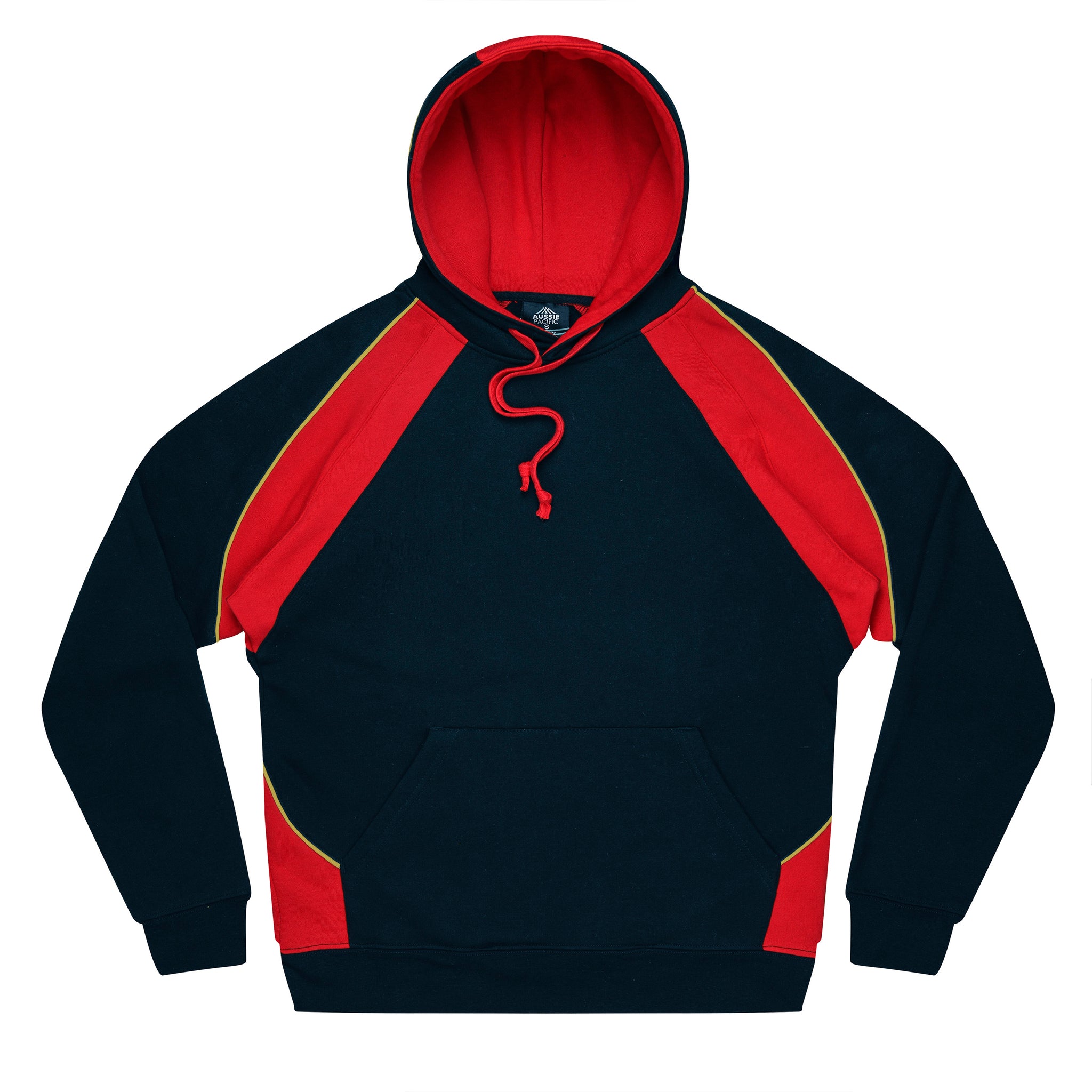 Huxley Mens Hoodie - Navy/Red/Gold