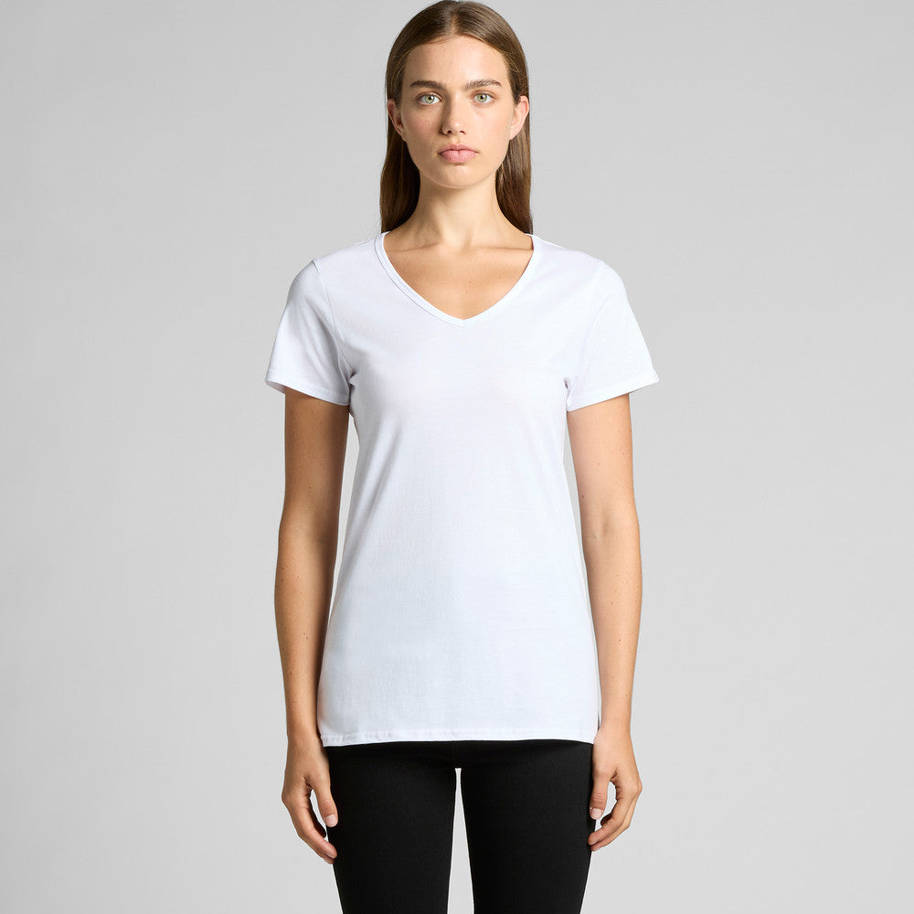 Womens Bevel V Neck Tee