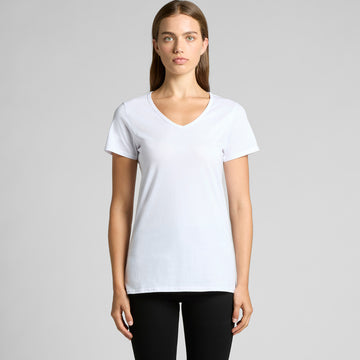 Womens Bevel V Neck Tee