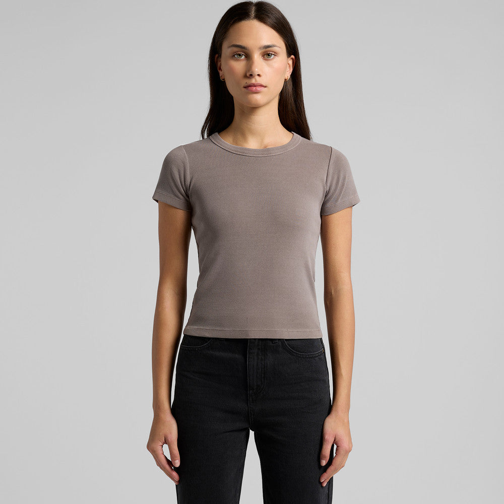 Womens Faded Organic Rib Tee