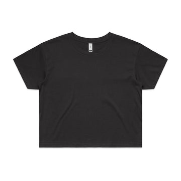 Womens Crop Tee Coal