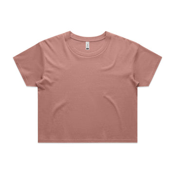 Womens Crop Tee Hazy Pink