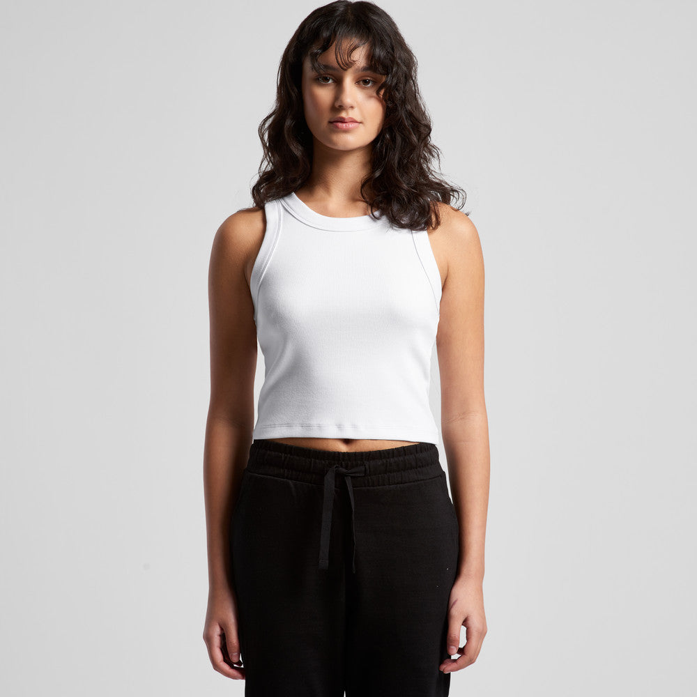 Womens Organic Rib Crop Tank