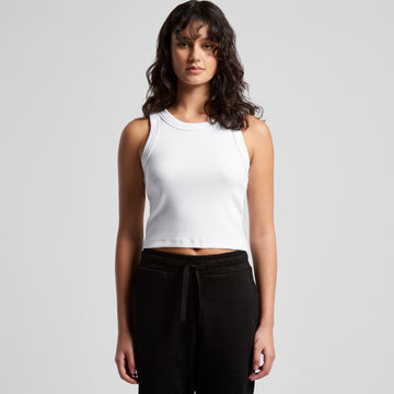 Womens Organic Rib Crop Tank