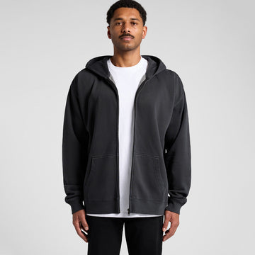 Mens Relax Faded Zip Hood