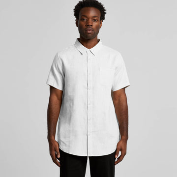 Mens Linen Short Sleeve Shirt