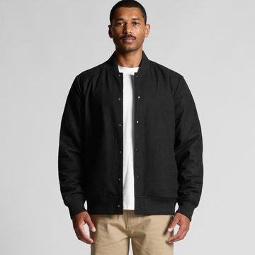Mens Felt Bomber Jacket