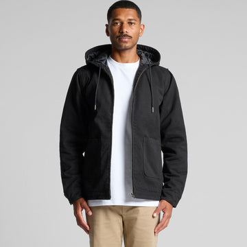 Mens Canvas Heavy Hooded Jacket