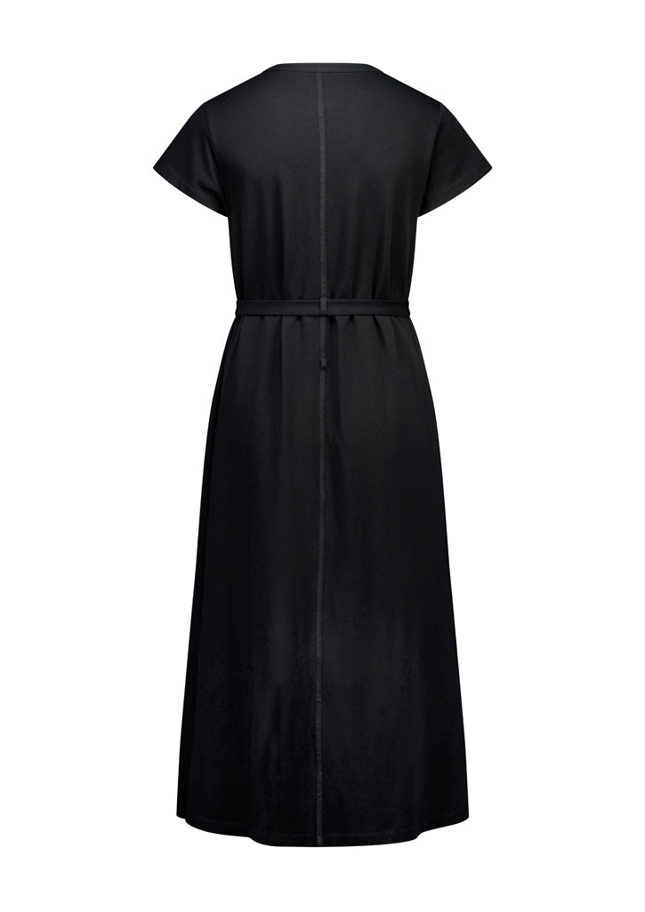 Womens Grace T-Shirt Midi Dress - Black ||SRC=https://cdn.fashionbizapps.nz/honeybee/images/BBS2605L_Product_Black_02.jpg