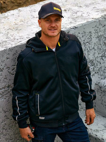 Work Fleece Zip Hoodie with Sherpa Lining