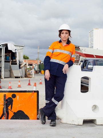 Women's Taped Hi Vis Cool Lightweight Drill Shirt