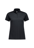 Womens Phoenix Short Sleeve Polo - Black ||SRC=https://cdn.fashionbizapps.nz/honeybee/images/BP2610LS_Product_Black_01.jpg