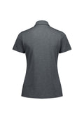 Womens Phoenix Short Sleeve Polo - Charcoal Marle ||SRC=https://cdn.fashionbizapps.nz/honeybee/images/BP2610LS_Product_Charcoal_02.jpg