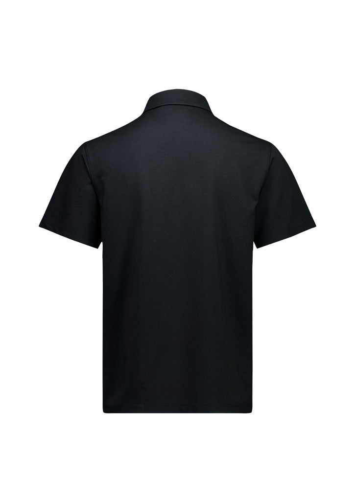 Mens Venture Short Sleeve Polo - Black ||SRC=https://cdn.fashionbizapps.nz/honeybee/images/BP2616MS_Product_Black_02.jpg