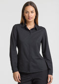 Womens Venture Long Sleeve Shirt ||SRC=https://cdn.fashionbizapps.nz/honeybee/images/BS2619LL_Talent_Black_01.jpg