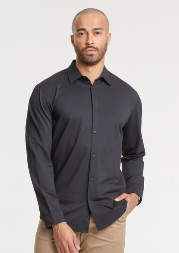 Mens Venture Long Sleeve Shirt ||SRC=https://cdn.fashionbizapps.nz/honeybee/images/BS2619ML_Talent_Black_01.jpg