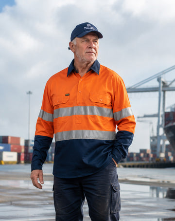 Taped Hi Vis Closed Front Cool Lightweight Shirt
