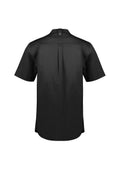 Mens Salsa Short Sleeve Chef Shirt - Black ||SRC=https://cdn.fashionbizapps.nz/honeybee/images/CH329MS_bProduct_Black_02_D23DJI7.jpg