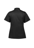 Womens Alfresco Short Sleeve Chef Jacket - Black ||SRC=https://cdn.fashionbizapps.nz/honeybee/images/CH330LS_bProduct_Black_02_PBcECCE.jpg