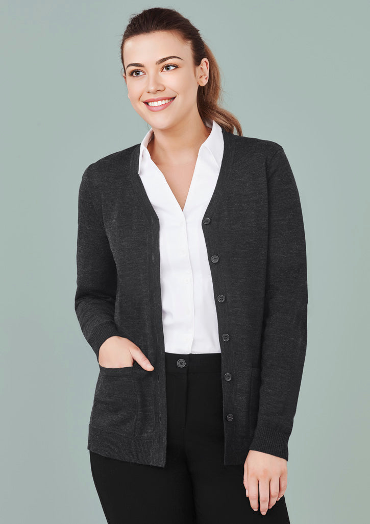 Womens Button Front Knit Cardigan