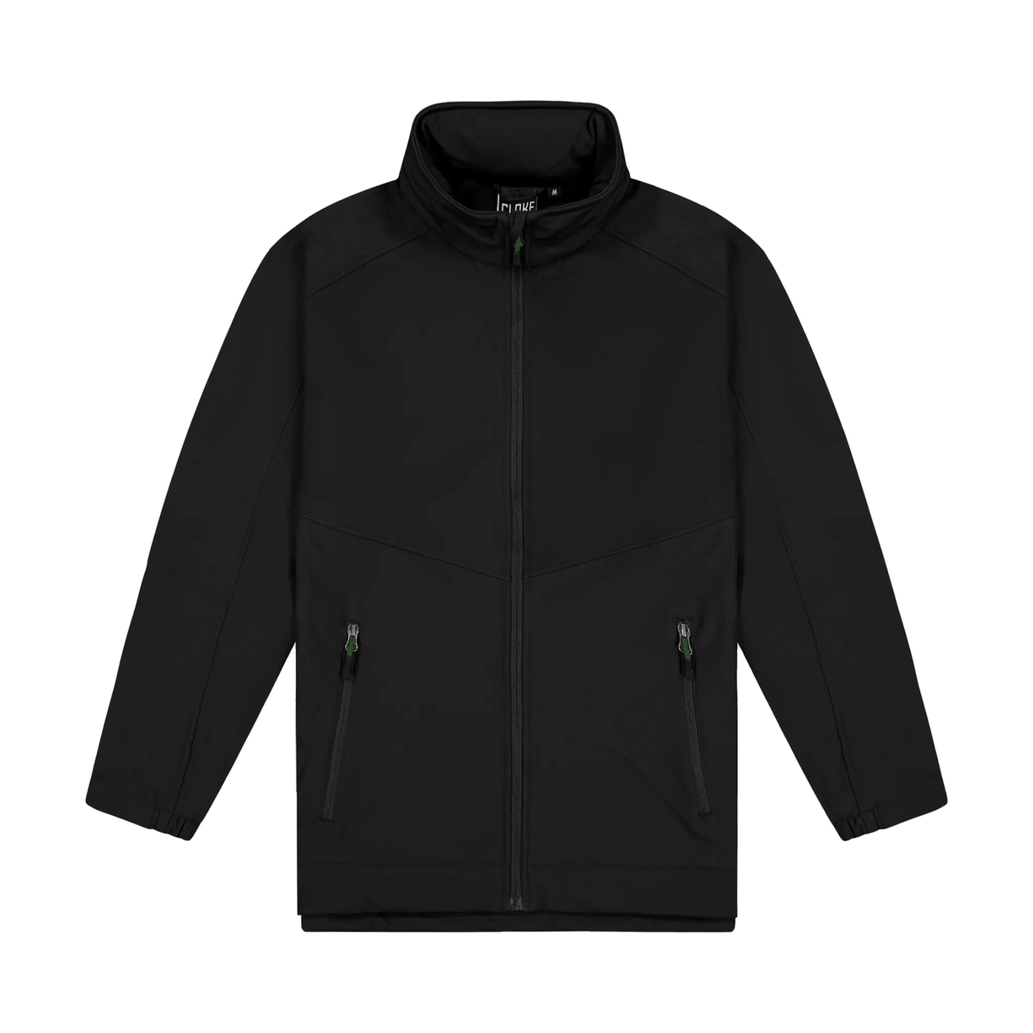 Mens Aspiring Jacket with Contrast Zip Pulls - Black/Bottle