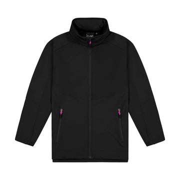 Mens Aspiring Jacket with Contrast Zip Pulls - Black/Fuchsia