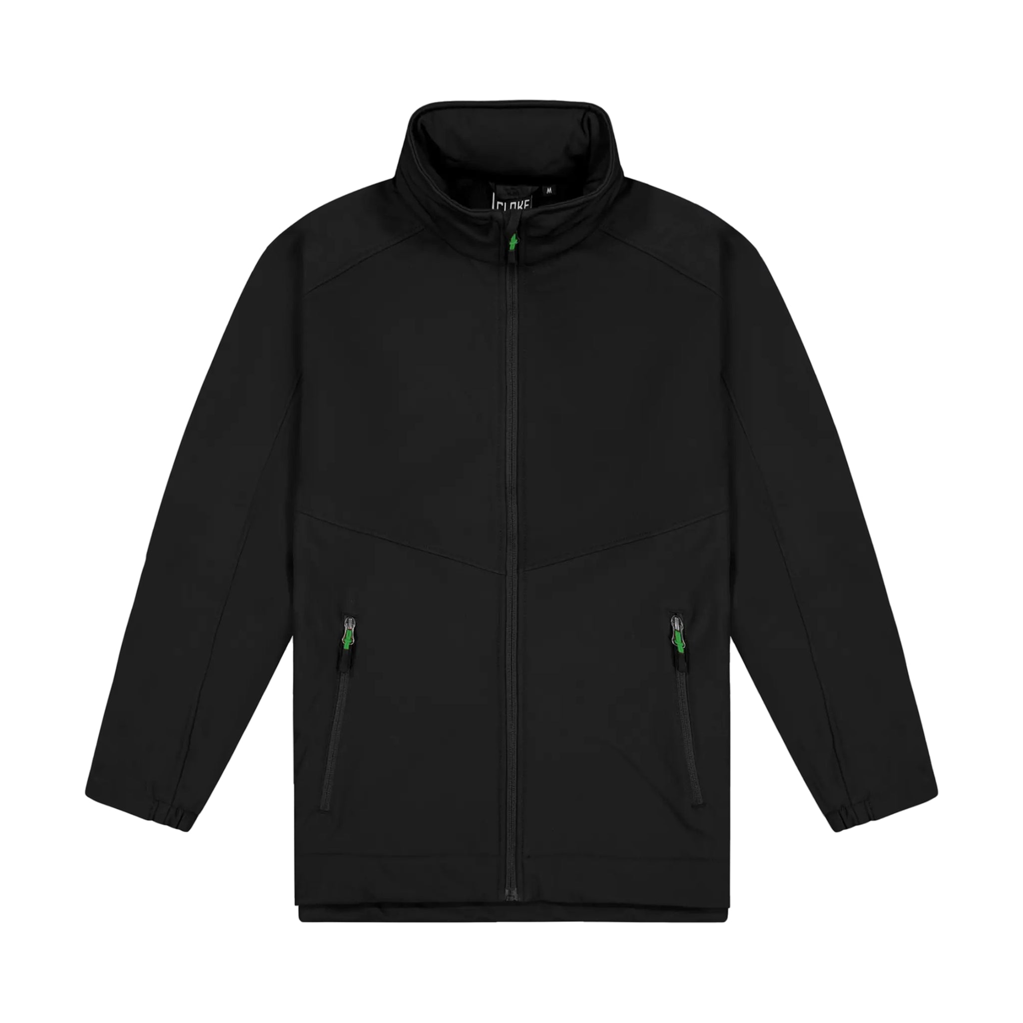 Mens Aspiring Jacket with Contrast Zip Pulls - Black/Kelly