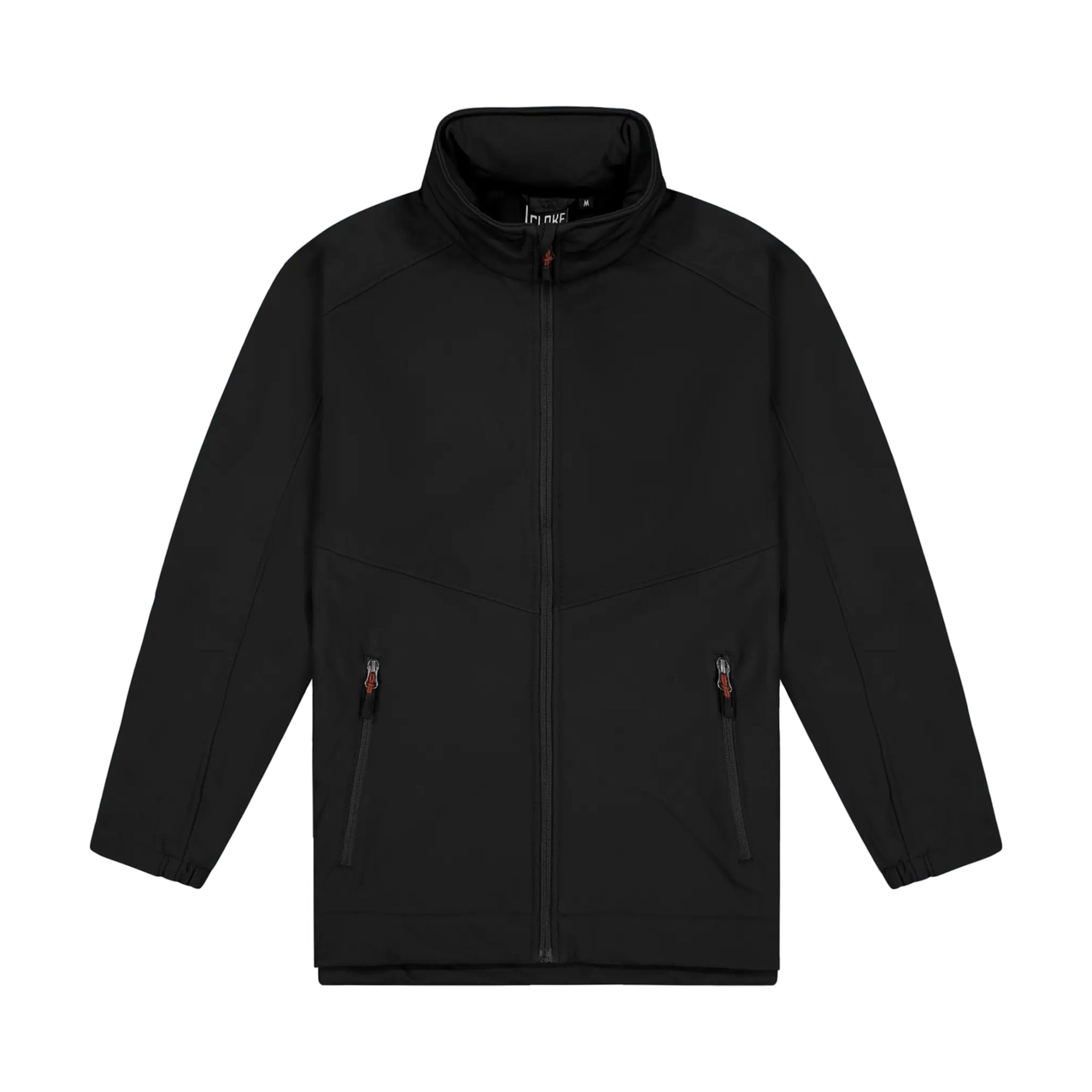 Mens Aspiring Jacket with Contrast Zip Pulls - Black/Maroon