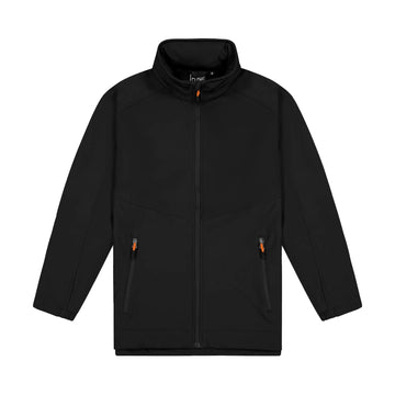Mens Aspiring Jacket with Contrast Zip Pulls - Black/Orange