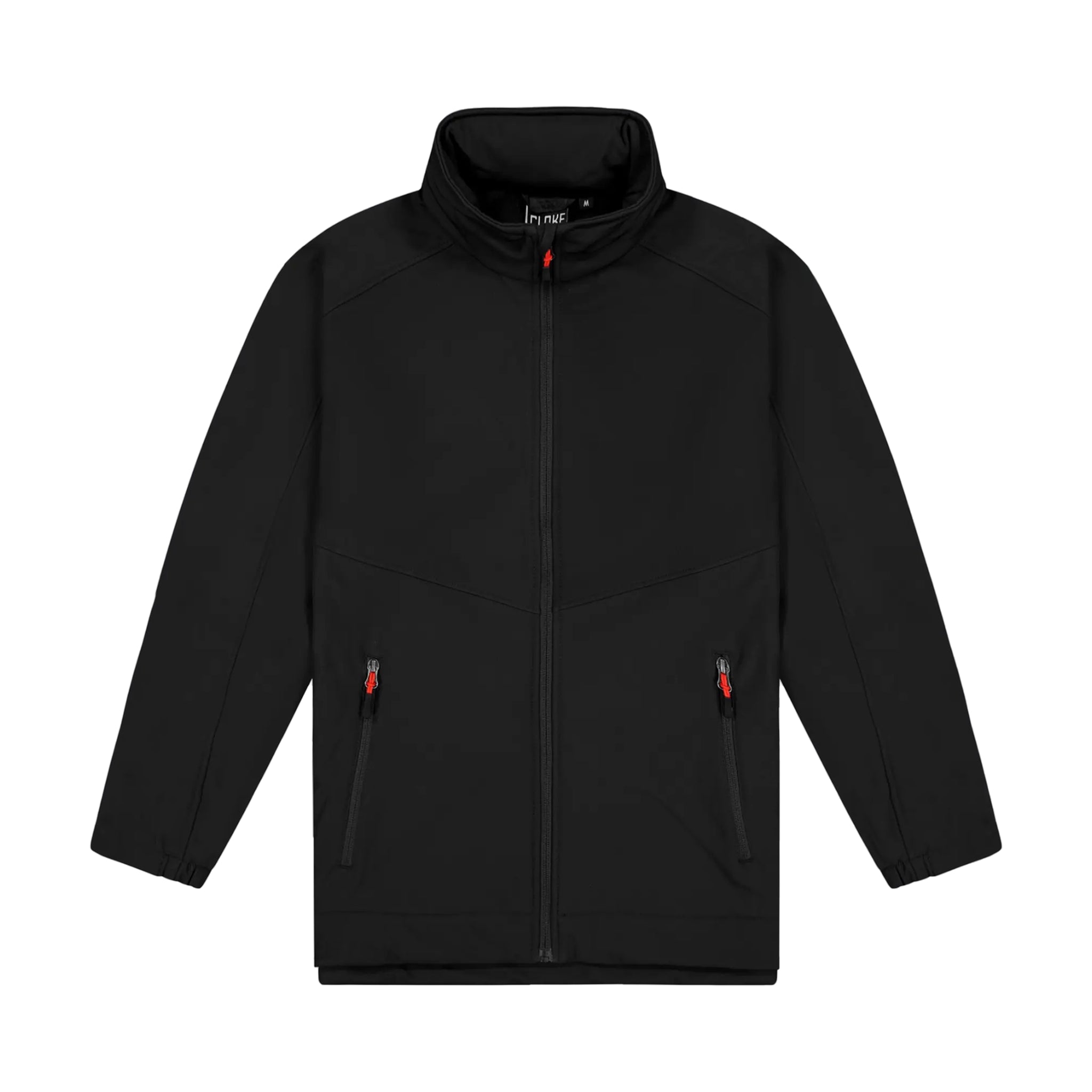 Mens Aspiring Jacket with Contrast Zip Pulls - Black/Red