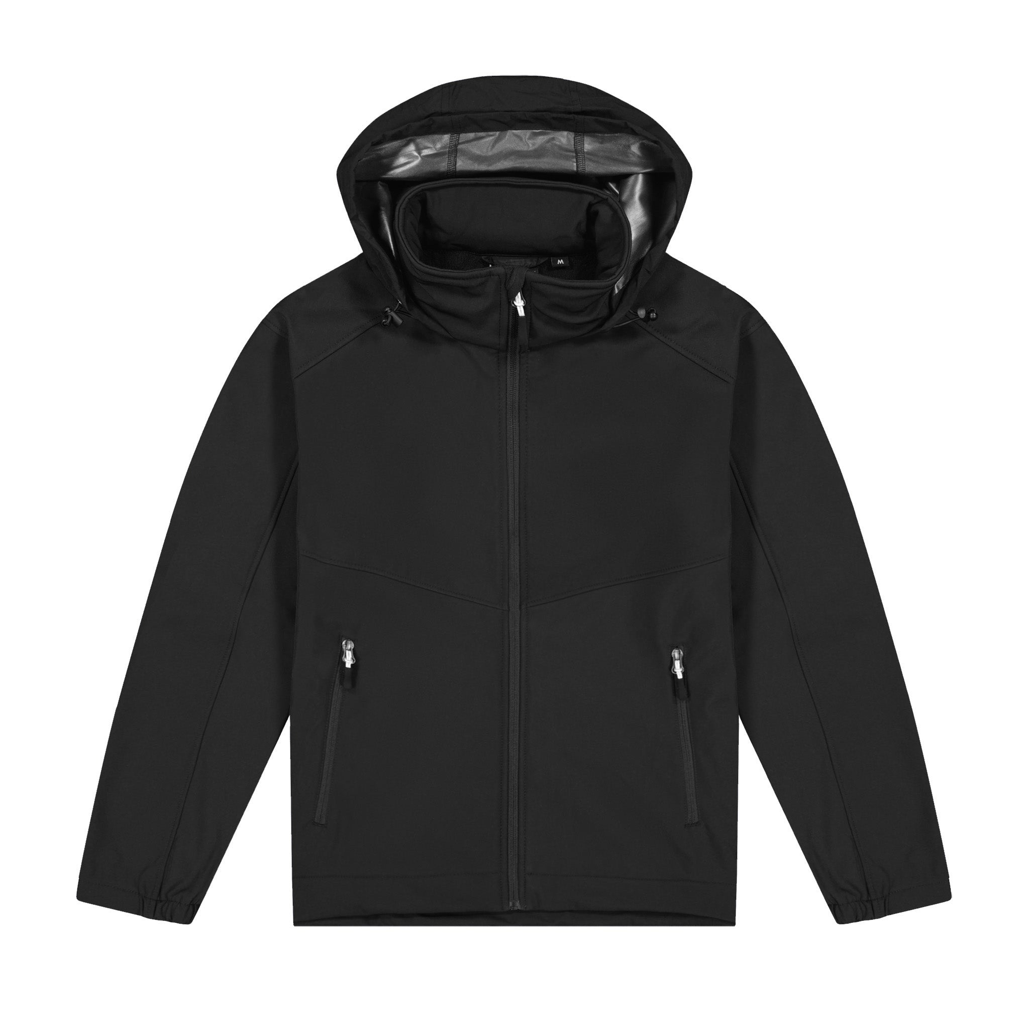 Mens Aspiring Jacket with Contrast Zip Pulls - Black/White