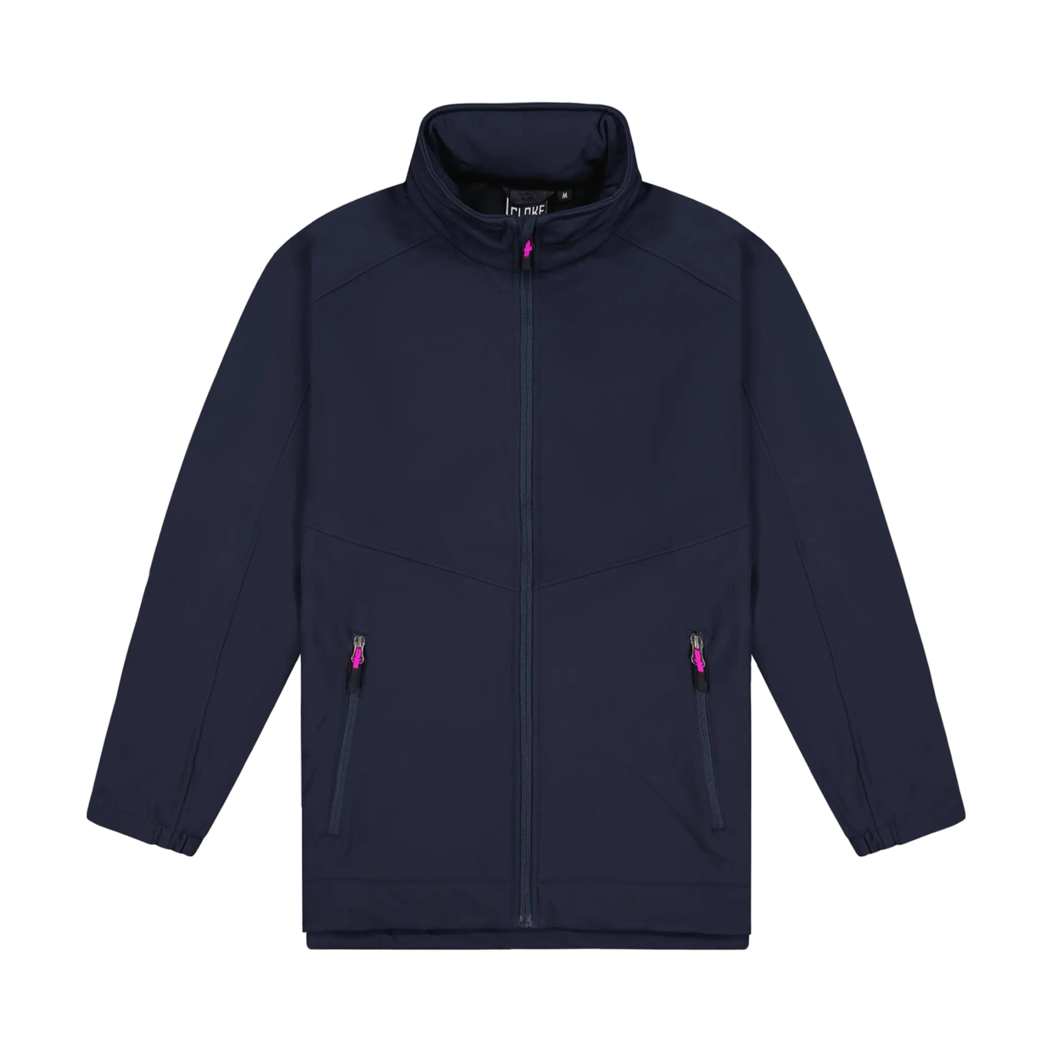 Mens Aspiring Jacket with Contrast Zip Pulls - Navy/Fuchsia