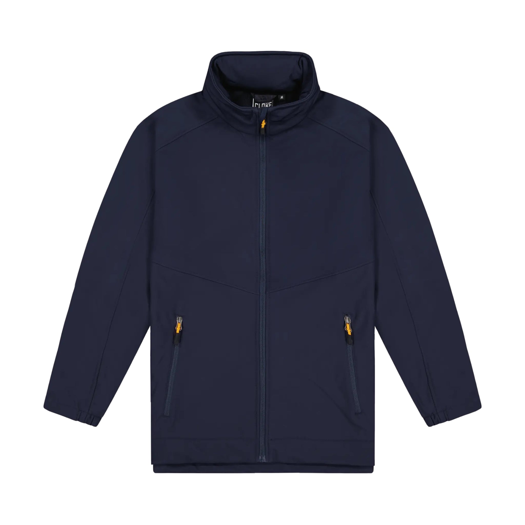 Mens Aspiring Jacket with Contrast Zip Pulls - Navy/Gold