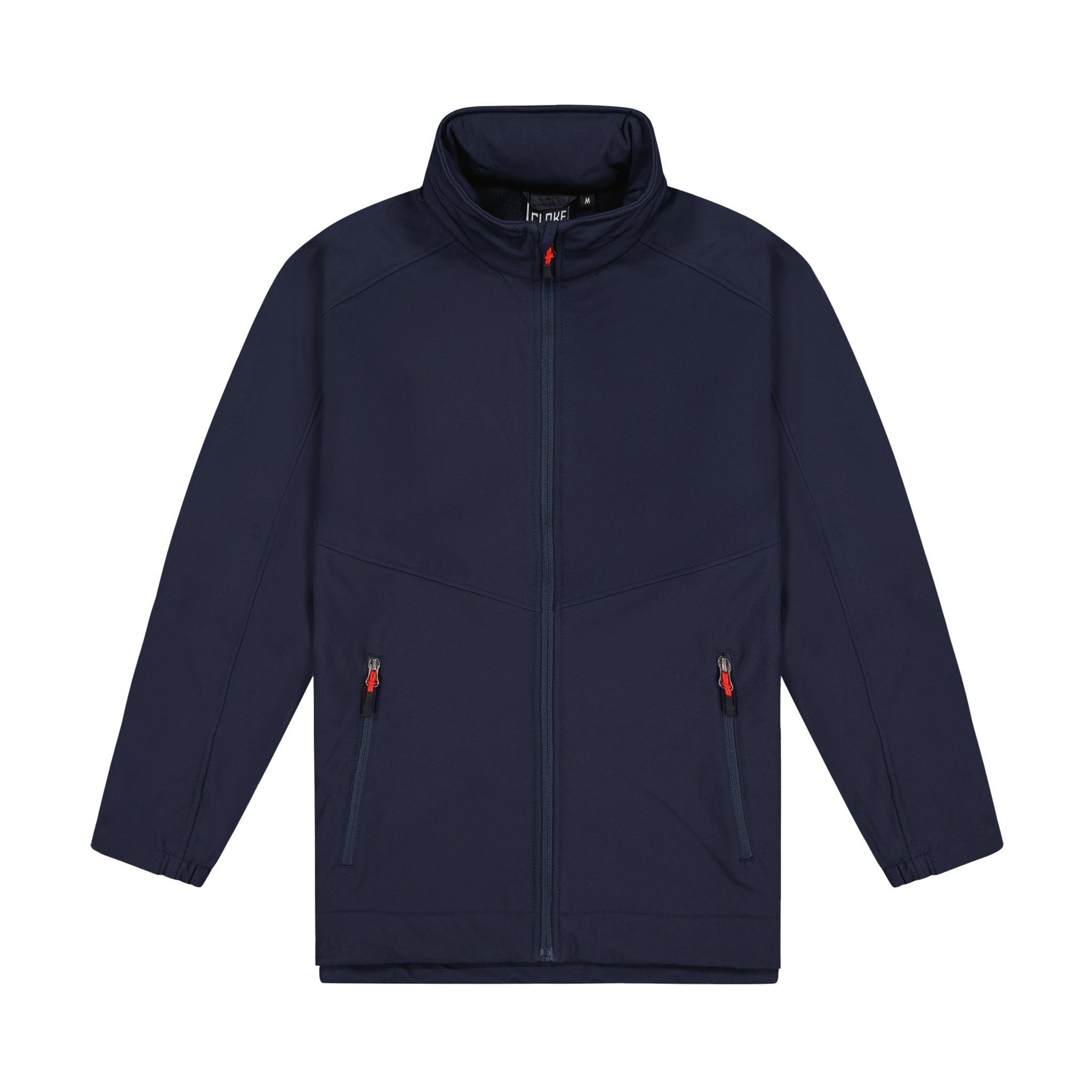 Mens Aspiring Jacket with Contrast Zip Pulls - Navy/Red