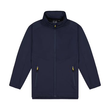 Mens Aspiring Jacket with Contrast Zip Pulls - Navy/Yellow