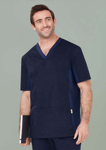 Mens Riley Stretch Scrub Top
